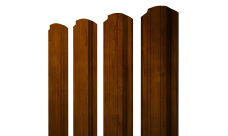 Штакетник Прямоугольный фигурный 0,45 Print-Double Premium Golden Wood Intense F