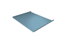 Фальц двойной стоячий Grand Line 0,45 Drap TX с пленкой на замках RAL 5024 пастельно-синий