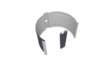 Крепление трубы круглой Ø90 на кирпич Vortex Mix PE RAL 7024 мокрый асфальт