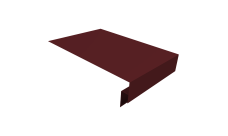 Планка околооконная сложная 300х50х18 (j-фаска) Grand Line 0,45 PE-Double с пленкой RAL 3005 красное вино (3м)