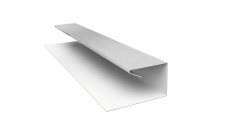 Планка П-образная завершающая сложная Корабельная Доска Grand Line 0,5 Satin с пленкой RAL 9003 сигнальный белый (2м)