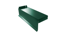 Планка торцевая сегментная Квадро профи Левая стартовая 0,45 Drap TX RAL 6005 зеленый мох