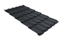 Профиль волновой "Квинта плюс" ("Kvinta plus") 0,45 Drap TX RAL 7024 мокрый асфальт