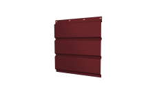 Софит металлический Grand Line без перфорации 0,45 Drap ST с пленкой RAL 3005 красное вино