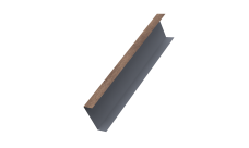 Декоративная накладка на столб универсальная 62х55 для забора жалюзи 0,45 Print Premium Almond Wood Fresh (3м)