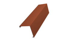 Декоративная накладка на столб универсальная угловая 80х80 для забора жалюзи 0,5 Satin RAL 8004 терракота (1,8м)