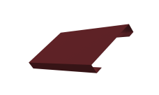 Ламель лицевая 125 забора жалюзи Техас Grand Line 0,45 PE-Double RAL 3005 красное вино