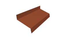 Отлив простой 70 Grand Line 0,45 PE с пленкой RAL 8004 терракота (3м)