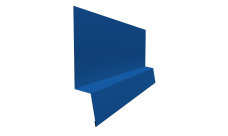 Планка начальная фальц 0,5 Satin с пленкой RAL 5005 сигнальный синий (2м)