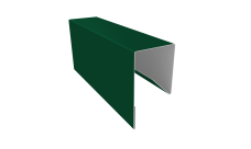 Планка П-образная заборная 17 0,5 Satin Matt RAL 6005 зеленый мох (2,5м)