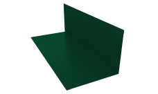 Планка примыкания 130х160 Grand Line 0,45 PE-Double с пленкой RAL 6005 зеленый мох (3м)