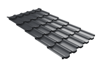 Профиль волновой "Квинта плюс3D" ("Kvinta plus3D") 0,45 Drap TX RAL 7024 мокрый асфальт