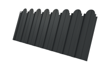 Профнастил C10A фигурный Grand Line 0,5 Drap TX RAL 7016 антрацитово-серый