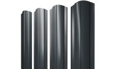 Штакетник Круглый фигурный 0,45 Drap RAL 7016 антрацитово-серый