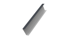 Декоративная накладка на столб универсальная 60х60 для забора жалюзи 0,45 Drap TX RAL 7024 мокрый асфальт (2м)