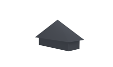 Колпак на полустолб для С20 0,5 PurPro с пленкой RAL 7024 мокрый асфальт