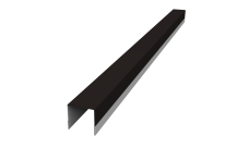 Планка вертикальная обратная для горизонтального монтажа штакетника Grand Line 0,45 PE RAL 9005 черный (2,5м)