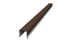 Планка вертикальная обратная для забора жалюзи Palermo Grand Line 0,7 PE RAL 8017 шоколад (2м)