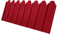 Профнастил C10A фигурный Grand Line 0,45 PE RAL 3003 рубиново-красный