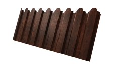 Профнастил С20A фигурный Grand Line 0,45 Print Premium Cherry Wood Dark FTC