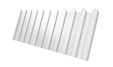 Профнастил С8A v01 фигурный Grand Line 0,5 PE RAL 9003 сигнальный белый