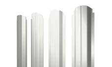 Штакетник П-образный A фигурный 0,45 Drap RAL 9003 сигнальный белый