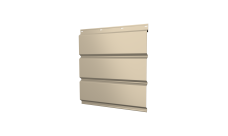 Софит металлический Grand Line без перфорации 0,45 Drap TX с пленкой RAL 1015 светлая слоновая кость