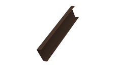 Декоративная накладка на столб универсальная 62х55 для забора жалюзи Grand Line 0,5 PurPro Matt 275 RAL 8017 шоколад (2м)