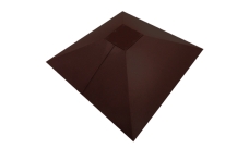 Колпак на столб под фонарь 390х390мм 0,4 PE с пленкой RAL 8017 шоколад