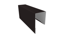 Планка П-образная заборная 17 Grand Line 0,45 PE с пленкой RAL 9005 черный (2м)