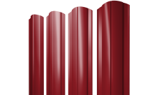 Штакетник Круглый фигурный 0,45 PE RAL 3003 рубиново-красный