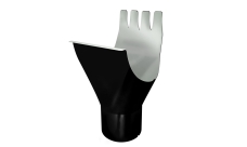 Воронка GL PE 125/90 мм RAL 9005 черный