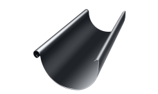 Желоб полукруглый Grand Line ПЭ 125мм 3м RAL 7024 мокрый асфальт