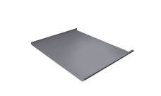 Фальц двойной стоячий Grand Line 0,45 Drap TX с пленкой на замках RAL 7004 сигнальный серый