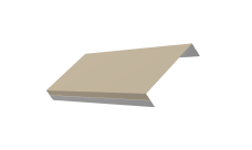 Ламель обратная 125 забора жалюзи Texas 0,5 Satin RAL 1015 светлая слоновая кость