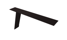 Планка карнизная фальц 130х80 Grand Line 0,5 Velur RAL 9005 черный (2м)