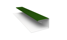 Планка П-образная завершающая сложная Корабельная Доска Grand Line 0,45 PE с пленкой RAL 6002 лиственно-зеленый (2м)