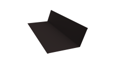 Планка примыкания 150х250 Grand Line 0,45 ПЭ двухсторонний с пленкой RAL 9005 черный (2м)