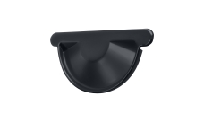 Заглушка торцевая универсальная Grand Line PE 125 мм RAL 7024 мокрый асфальт