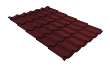 Металлочерепица Классик ("Classic") v01 0,5 Satin Matt RAL 3005 красное вино