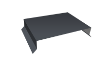 Парапетная крышка прямая 250мм 0,5 PurPro Matt 275 RAL 7024 мокрый асфальт (3м)