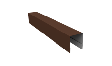 Планка боковая для забора из сайдинга Квадро Брус, Вертикаль Grand Line 0,5 PurLite Matt RAL 8017 шоколад (2м)