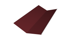 Планка ендовы нижней 300х300 0,4 PE с пленкой RAL 3005 красное вино (3м)