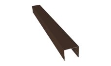 Планка П-образная заборная 24 Grand Line 0,5 Velur RAL 8017 шоколад (2м)