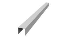 Планка вертикальная обратная для горизонтального монтажа штакетника Grand Line 0,45 PE RAL 9003 сигнальный белый (2,5м)