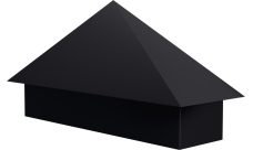 Колпак на полустолб для С21 0,5 Drap TX с пленкой RAL 9005 черный