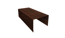 Крышка для забора из сайдинга ЭкоБрус 0,45 Print-double Premium Cherry Wood Dark F (3м)
