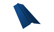 Планка конька прямоугольного 115х30х115 0,45 PE с пленкой RAL 5005 сигнальный синий (3м)