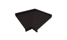 Угол отлива внутренний 100 0,45 Drap TR с пленкой RAL 9005 черный