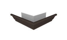 Угол желоба со сварным швом внешний Vortex Lite Matt 130мм RR 32 темно-коричневый